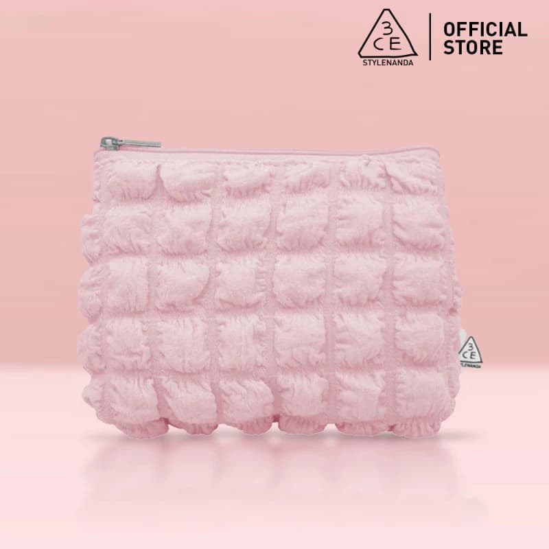 (GWP) Túi đựng mỹ phẩm hồng bỏng ngô 3CE Popcorn Pouch - Pink